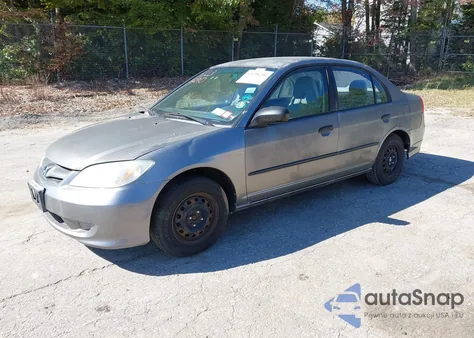 2005 Honda Civic Vp from USA, damaged, VIN 2HGES16305H629916